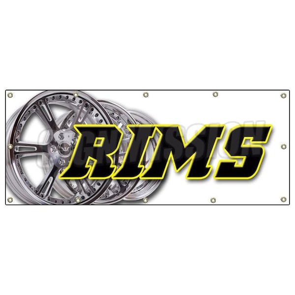 RIMS BANNER SIGN wheels tires car rims truck suv dubs automotive auto